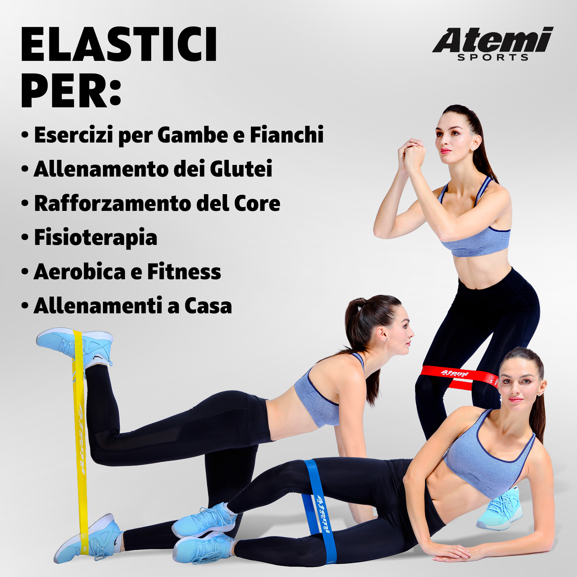 Set di Elastici Fitness Glutei - Atemi Sports