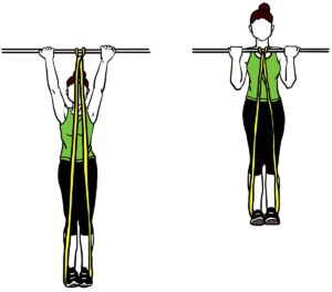 Esercizi per schiena con fasce elastiche: Trazioni assistite
